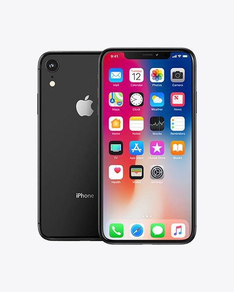 iPhone XR front view showing colorful display