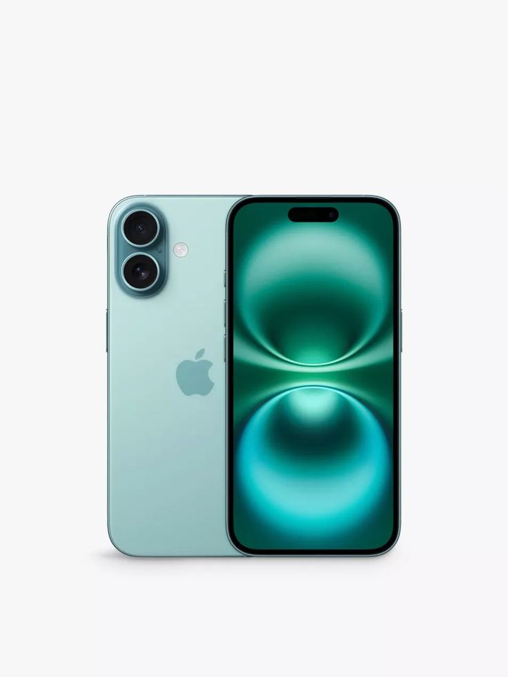 iPhone 16 front view in ultramarine with camera control button
